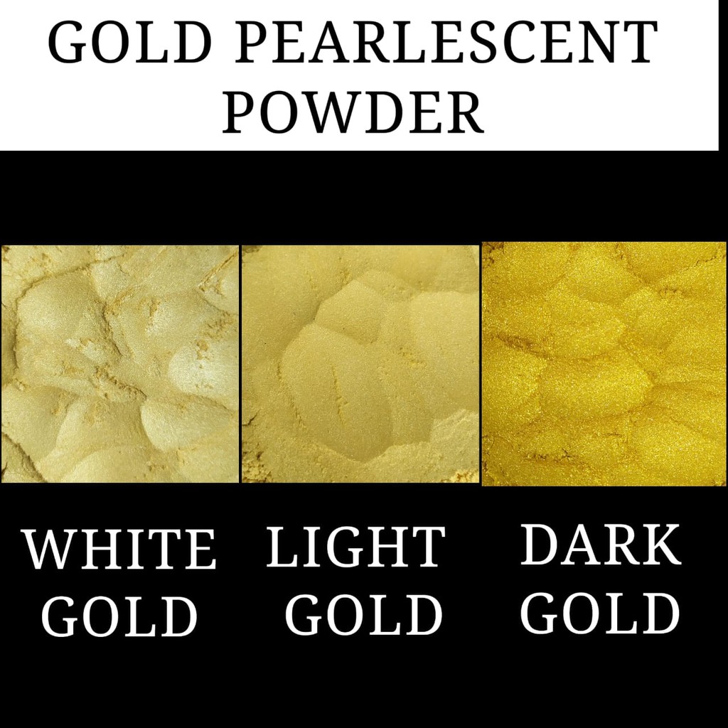 BUBUK GOLD POWDER PEARLESCENT PIGMEN POWDER PEWARNA METALIK 100GR