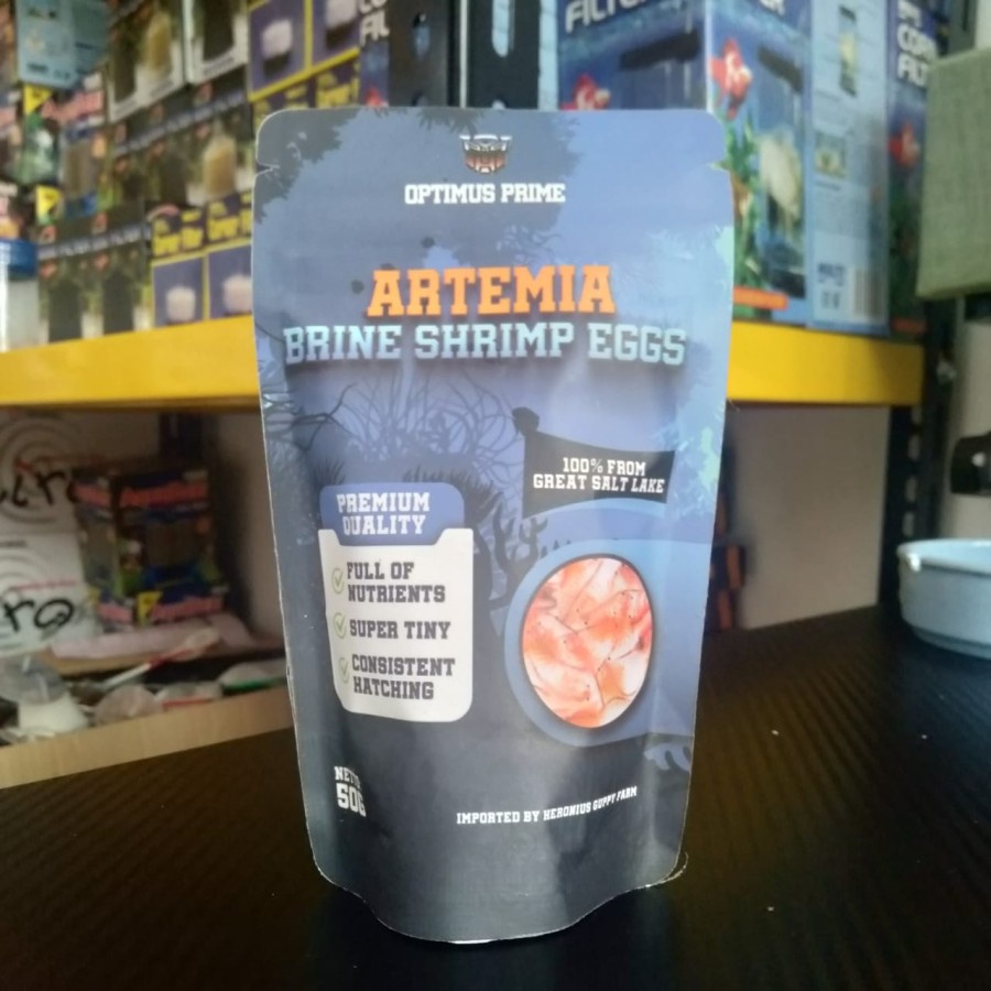 ARTEMIA OPTIMUS PRIME ORIGINAL 50 GRAM HR 85% (OP BIRU)