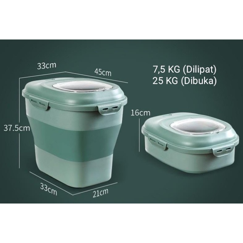 tempat beras lipat 25kg wadah beras tempat beras murah tempat beras lipat