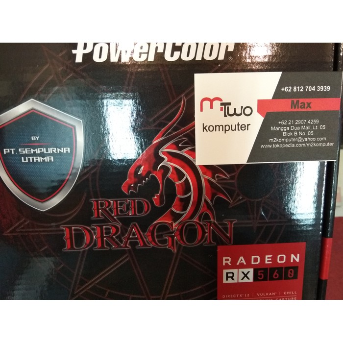 POWERCOLOR RX 560-4GB RED DRAGON DDR5 128BIT Garansi 2thn Resmi
