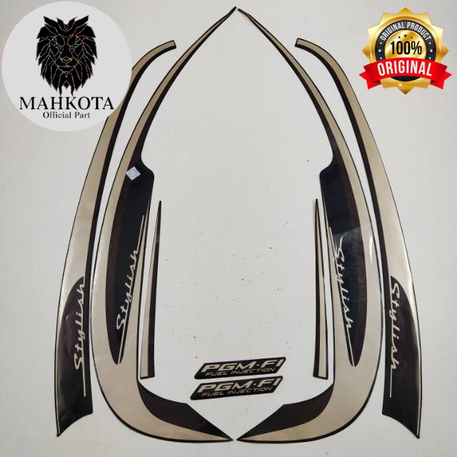 Original Asli Striping Stiker Polet list motor honda scoopy stylish 2013 stiker list body hitam stan