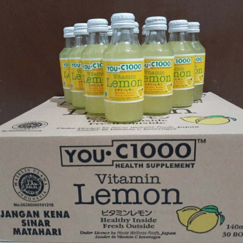 you c 1000 lemon dus isi 30 botol / youc1000 lemon dus isi 30 / You C 1000 vitamin lemon health supplement