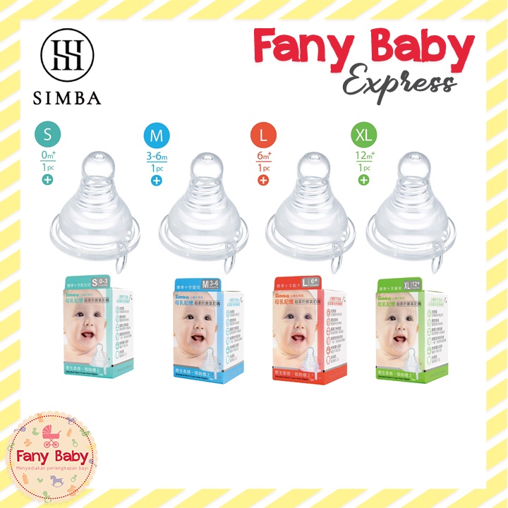 SIMBA MOTHER'S TOUCH ANTI-COLIC SILICONE NIPPLE - STANDARD