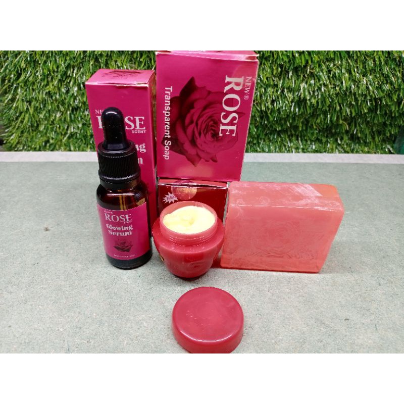 PAKET CREAM ROSE 3IN1 | SABUN+SERUM+CREAMROSE TIMBUL