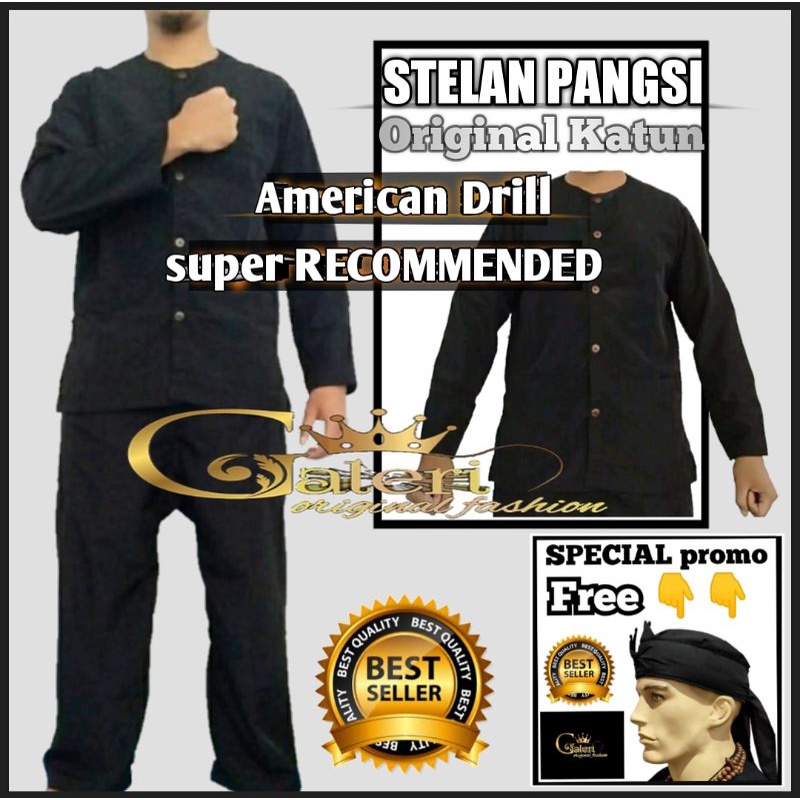 stelan pangsi komprang dewasa ORIGINAL KATUN DRILL