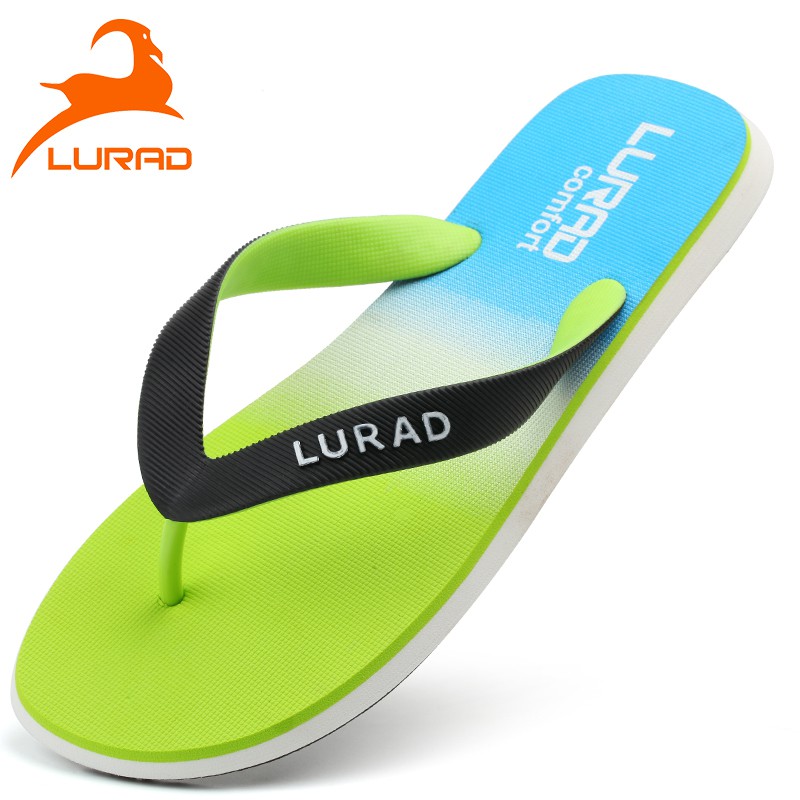 LURAD Fashion pelangi pria sandal jepit sandal, Sepatu pantai pria Non - Slip tren sandal jepit