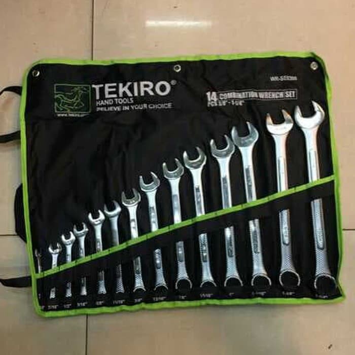 Kunci Ring Pas set 14pcs Tekiro (3/8"-1 1/4")