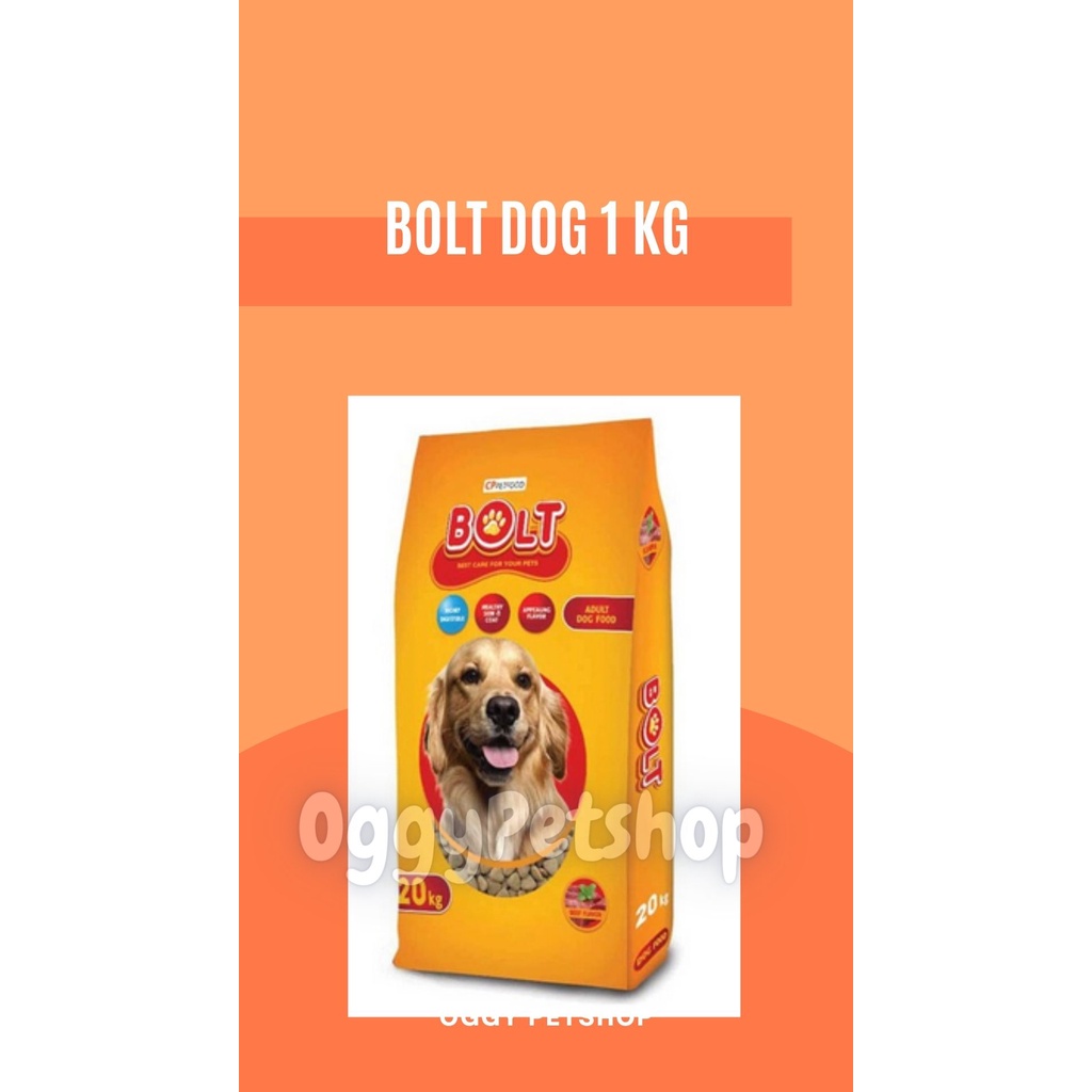 Makanan Anjing BOLT DOG Kemasan 1kg Dog Food