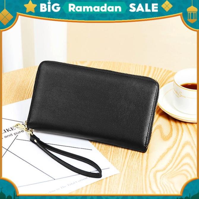 BOSTANTEN Dompet Wanita Dompet panjang Dompet ritsleting Dompet kulit