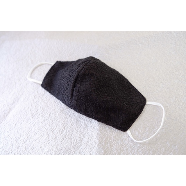 Masker Kain Premium 4ply (Black Lace) / Masker Fashion / Masker Kain Cantik / Masker Kain Motif