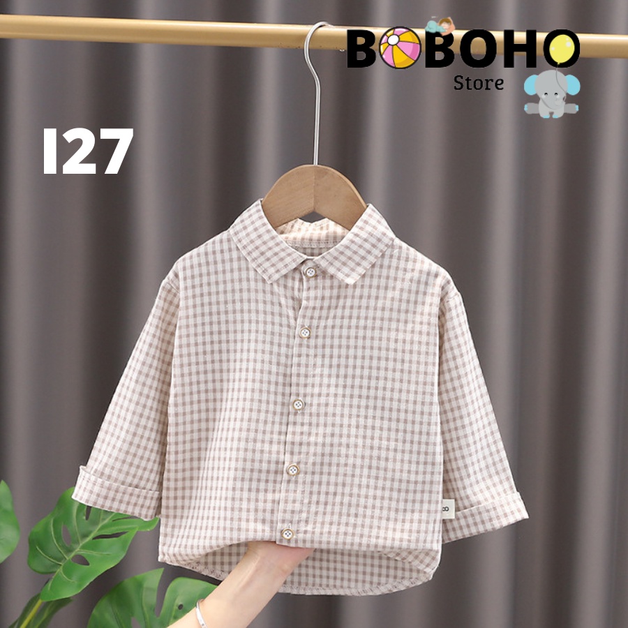 BOBOHO - 0-5 TH KEMEJA  ANAK LAKI LAKI LENGAN PANJANG / KEMEJA BAYI PREMIUM PART 3