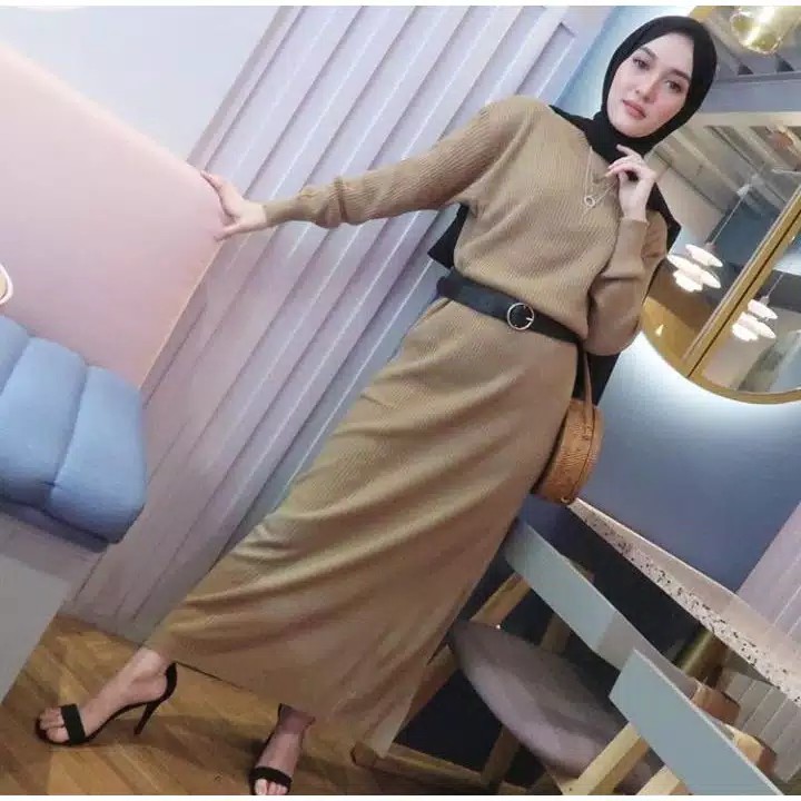 MEDARI LONG DRESS LONG KNITT