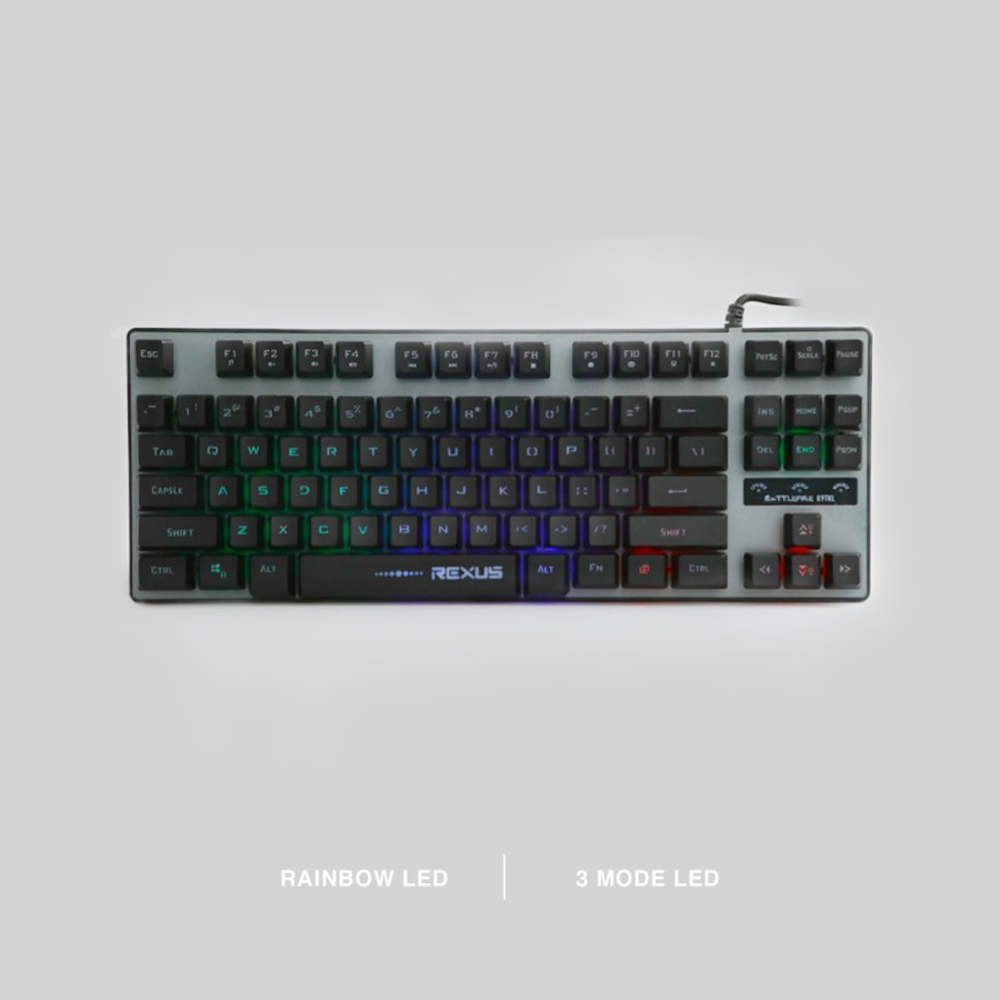 Rexus K9TKL - Fortress Backlit Floating Keys Gaming Keyboard - REX-K9TKL