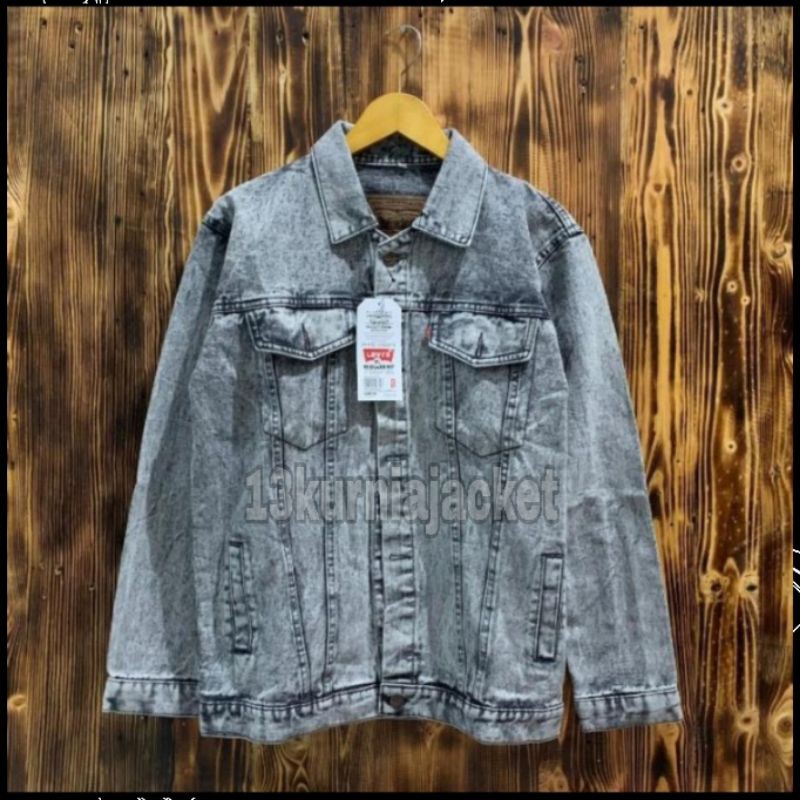 Jaket jeans pria sanwhas Jaket levis cowo sanwhos abu
