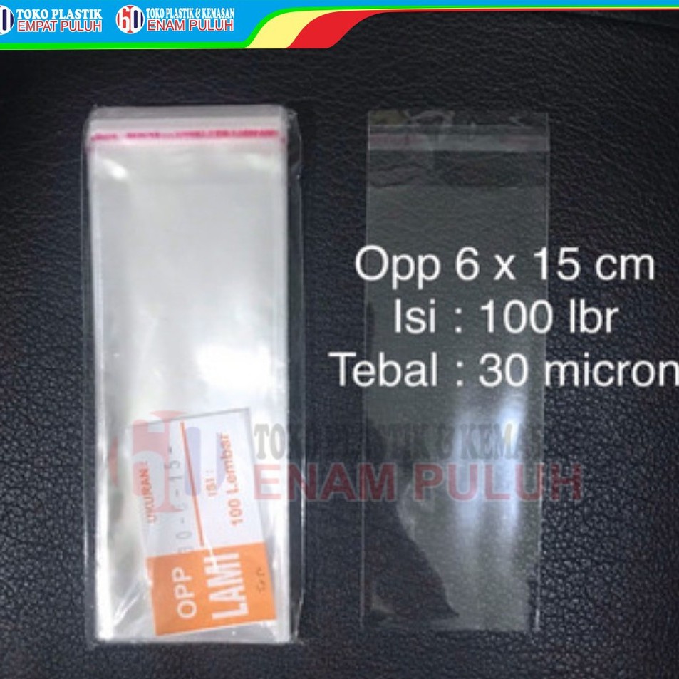 

Plastik opp lem tebal 03 6x15 6 x 15 seal 100 lembar pcs kaca 30 micron undangan bening murah