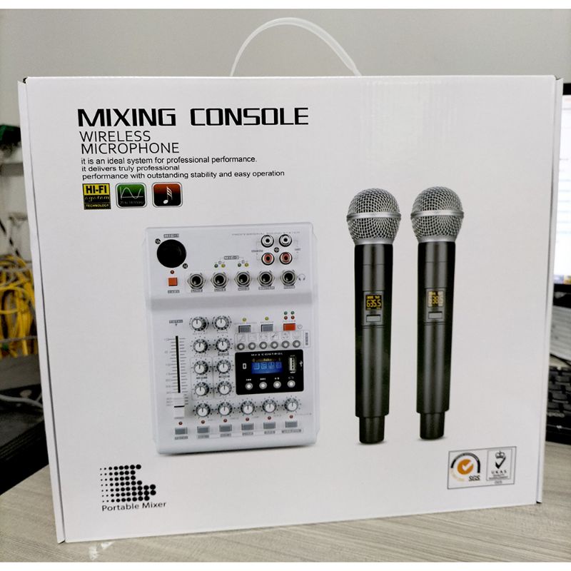 Mixer Professional Sound 3R 2 Microphone Wireless Karaoke Smart Tv