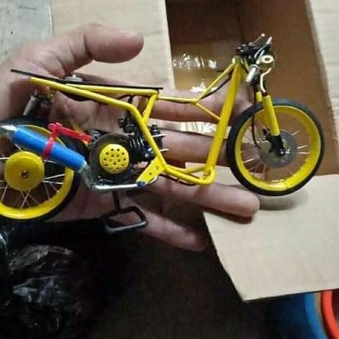 ♦ diecast miniatur motor drag bike Mio soul handmade *