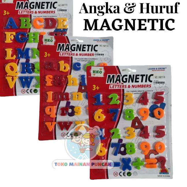 Promo Hari Ini Abjad Alphabet Huruf Besar Kecil Angka Magnet Mainan Edukasi