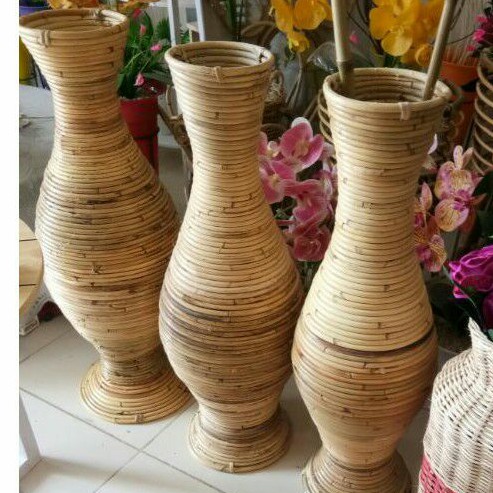 ready vas rotan gucci Tinggi 70 cm/pot rotan gucci/pot rotan 70 cm