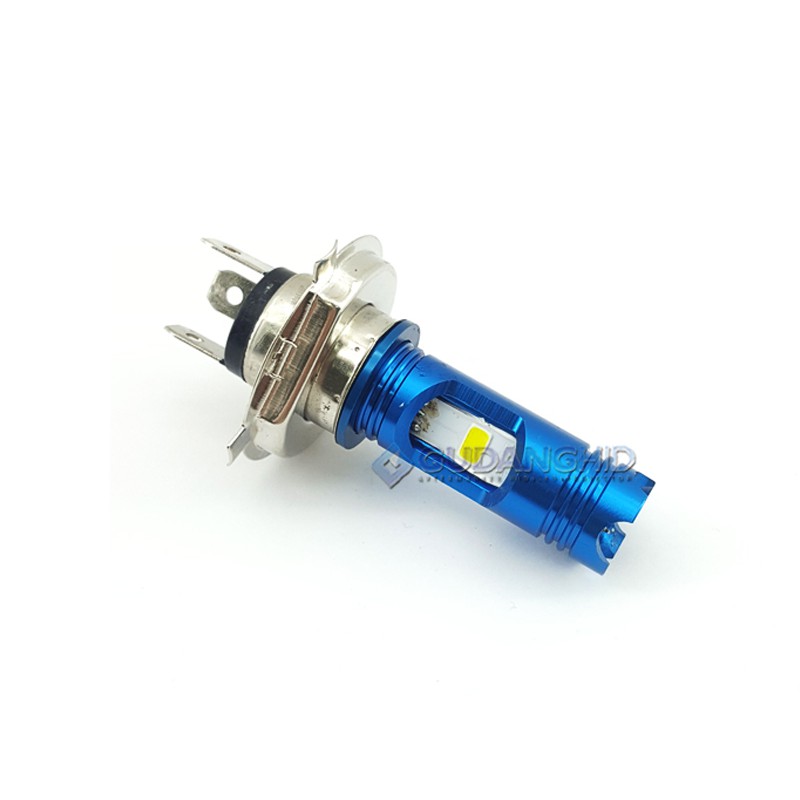 Lampu LED Motor H4 Hi-Lo DC 9V-18V 16W RTD M11G 2 Mata Blue Devil DE