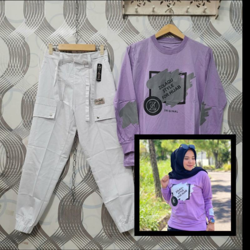 Setelan Joger Zolaqu/Atasan  Kaos Zolaqu