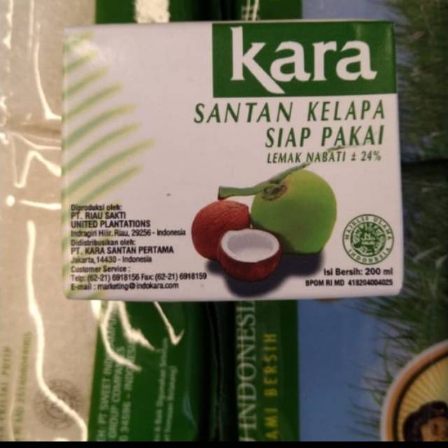 

Kara santan kelapa siap pakai 200ml santen kelapa murah