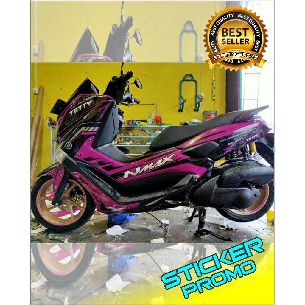 decal nmax grafis pink custom full body / sticker nmax 155 pink/ ungu