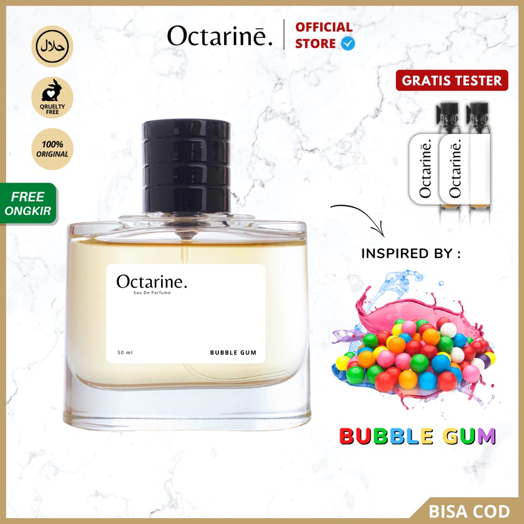 Octarine - Parfum Wanita Pria Tahan Lama Aroma Permen Karet Manis Unik Inspired By BUBBLE GUM | Parfume Perfume Farfum BUBLE GUM Eau De Parfum Minyak Wangi Cewek Cowok Murah Original