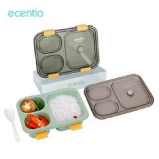 Jeon Lunch Box Bento 3 Grid Anti Tumpah Microwavable