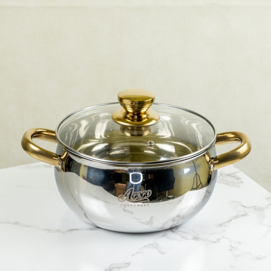 [AGOGO] Panci Sup Stainless steel Merk AGOGO - 20cm