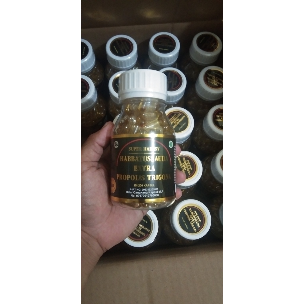 Habbatussauda Extra Propolis Trigona 200 kapsul Original SAB