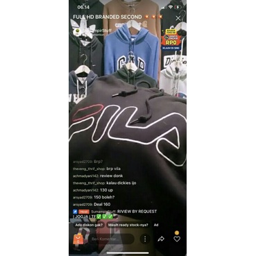 Hoodie Fila Second Original