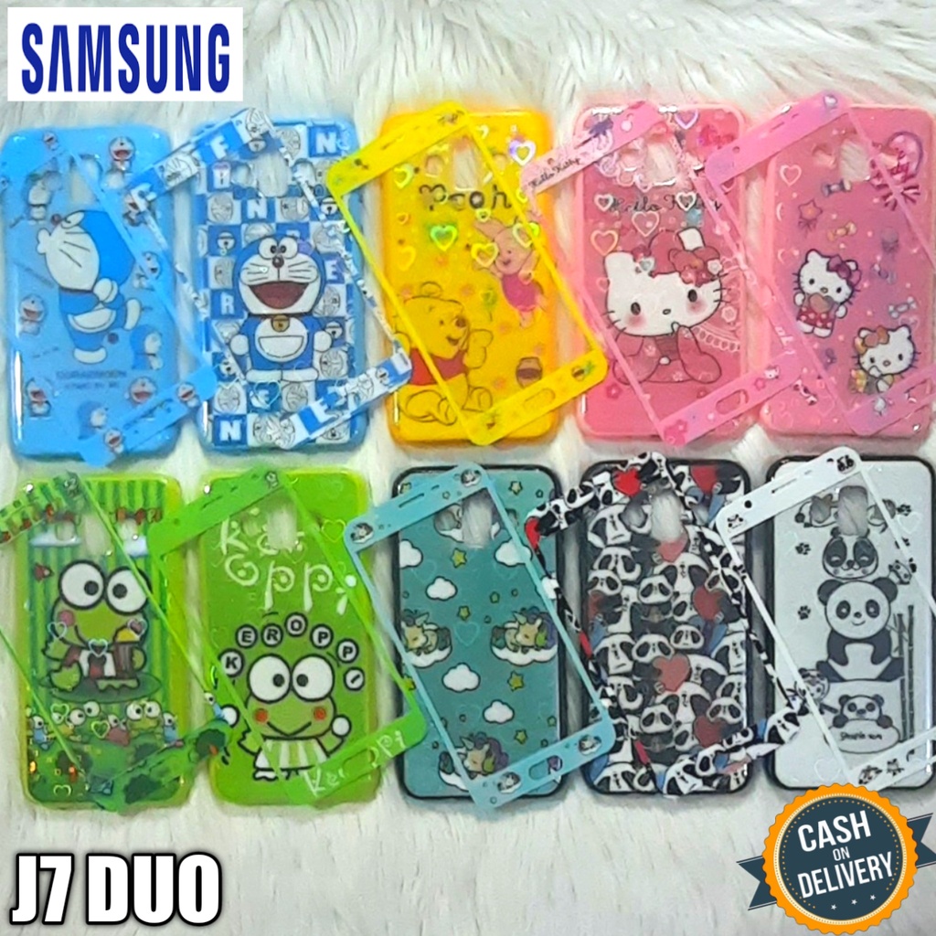 Softcase Samsung J7 Duo Case Hp Casing Hp + Tempered Glass