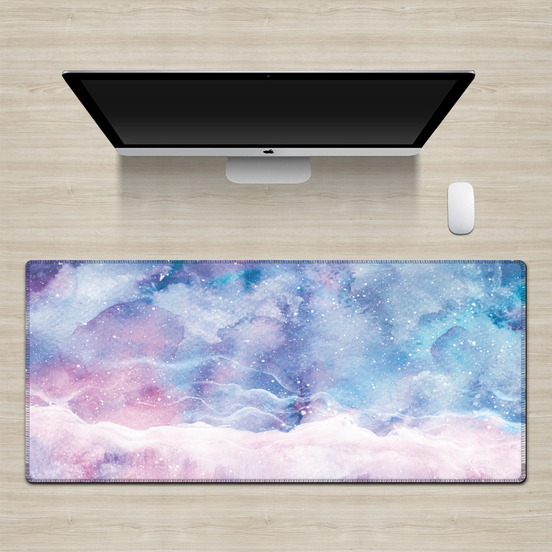 Marble Mouse Pad Stone Grain Trend Long Office Computer Antiskid Mouse Pad Super Long Desk Pad