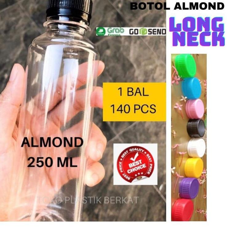 ♩ BOTOL ALMOND 250ML Long neck | botol plastik 250 ml ♂