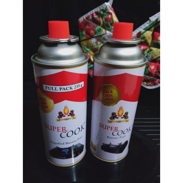 Amele98Shop Gas Kaleng Portable Super Cook 235 g Tabung Gas Mini Portabel Makassar