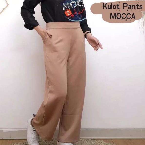 CULLOTS PREMIUM ✅ SIZE L-4XL 45-85kg BIG SIZE Ready | Tebal & Nyaman Scuba Premium Grade S | Warna Varian Cantik Anggun | Shopee COD-Mocca Chino