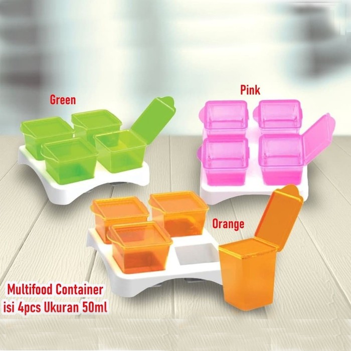 Baby Safe AP009 Multi Food Container 50mL | Baby Safe Cubes | Tempat MPASI Bayi