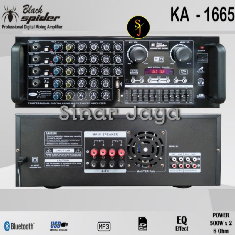 Amplifier Black Spider KA 1665 ORIGINAL PRODUCT