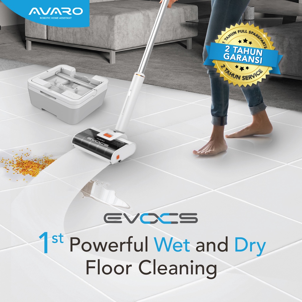 Pembersih Debu Avaro Evocs Vacuum Cleaner - Evocs Alat Pel Canggih - wet and dry floor cleaning mop