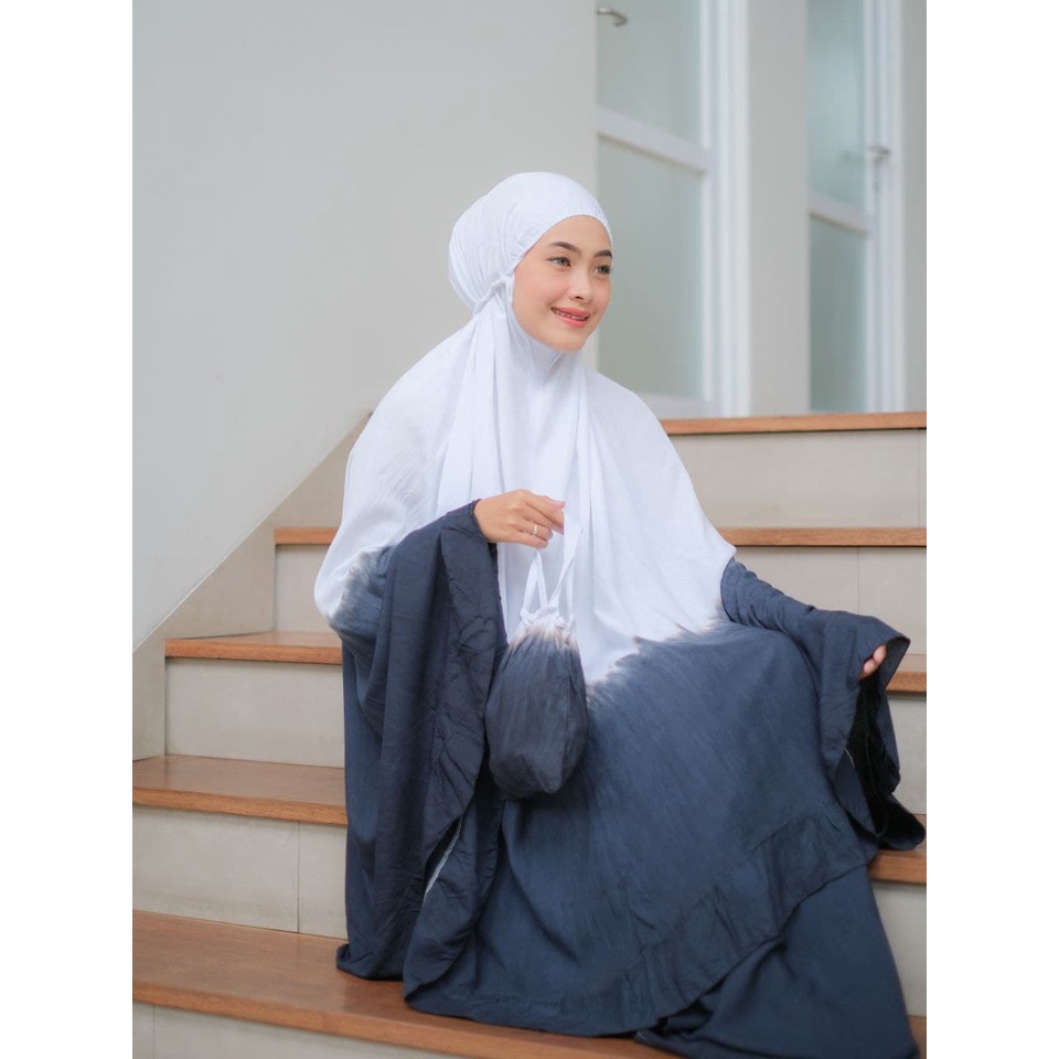 Mukena Bali Tie dye Dewasa Jumbo Rayon Smoke Gradasi