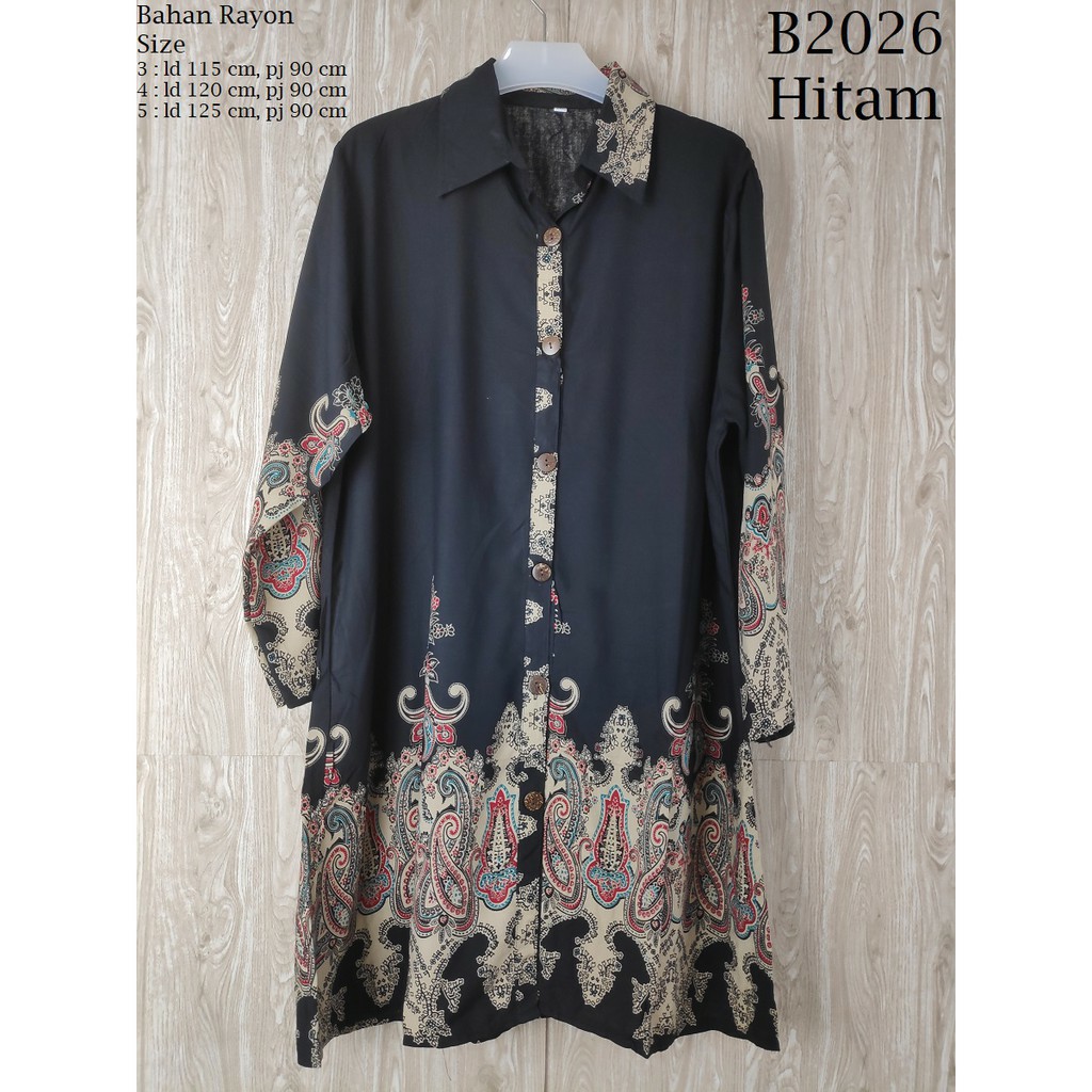 Bt - Tunik Batik Rayon Wanita/ Tunik Jumbo Motif