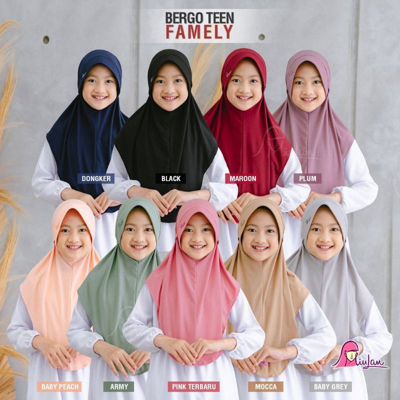 BERGO Teen FAMELY / JILBAB ANAK MIULAN