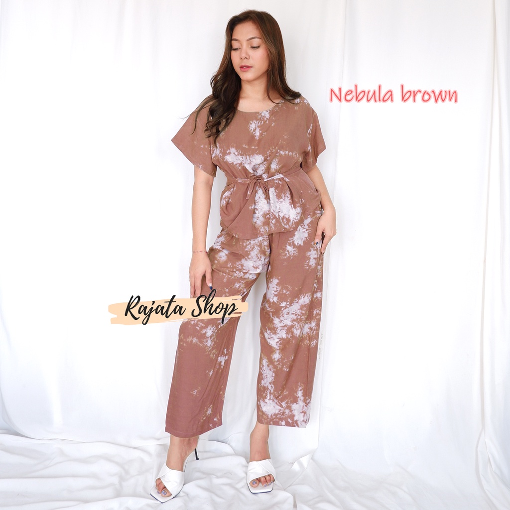 DASTER SETELAN BABYDOLL-BD NEBULA BROWN