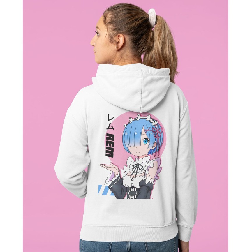 Hoodie Rem Re Zero Kawaii Anime Character Manga Premium