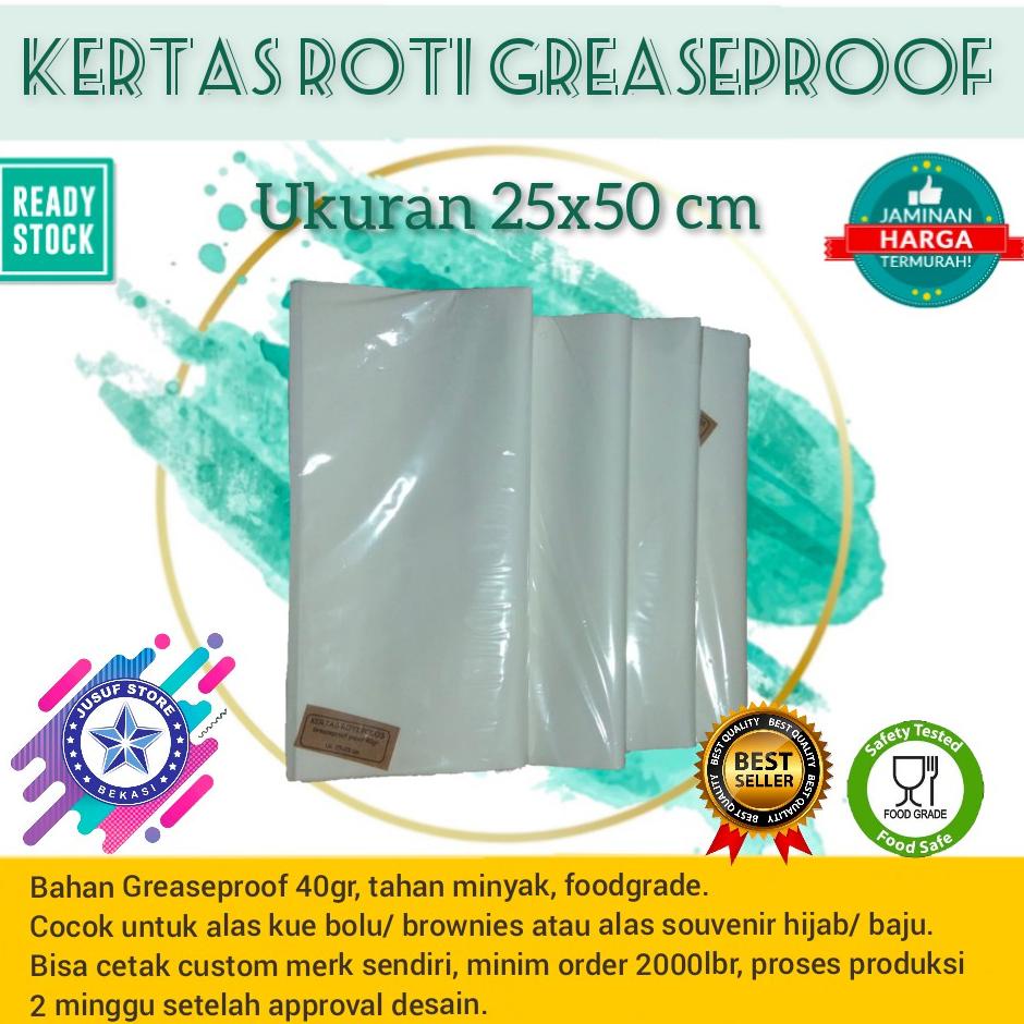 

[KODE SVEH7] Kertas Roti Greaseproof Paper/ Kertas Burger/ Roti John uk.25x50