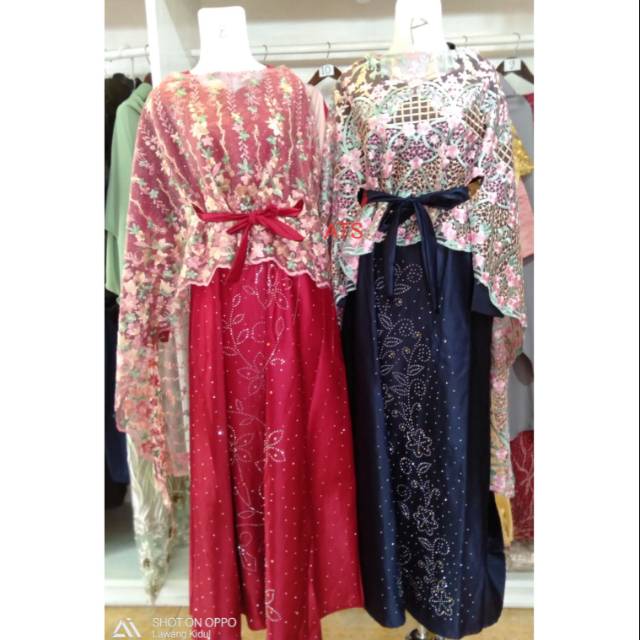 Gamis cape brokat