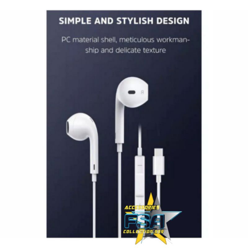 Headset Type C i-Ph0n Earphone Bass jack for Android Extra bass hight Quality