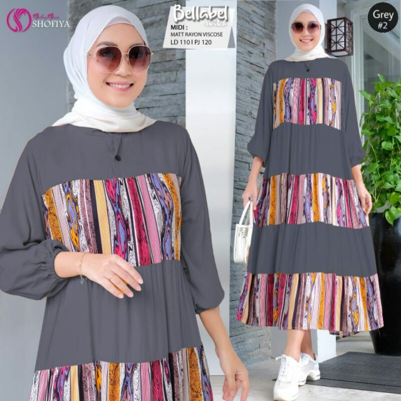 BELLABEL &amp; BELLABEL Switch Midi Dress Ori by Shofiya