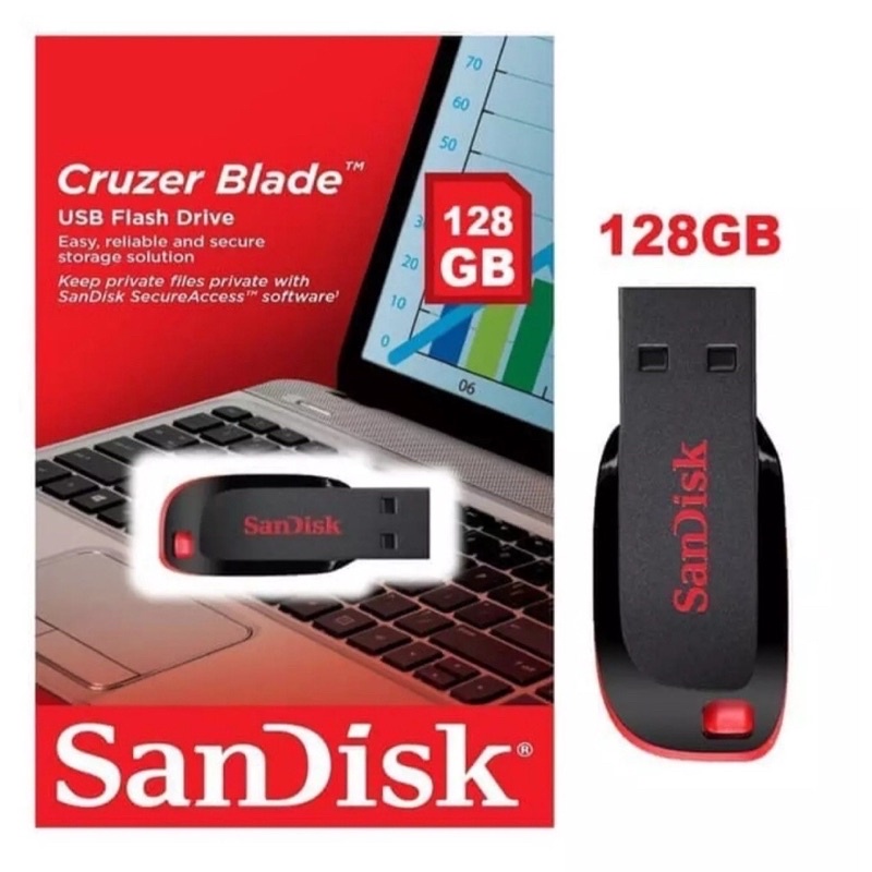 flashdisk sandisk 128 gb original crusher blade 128gb